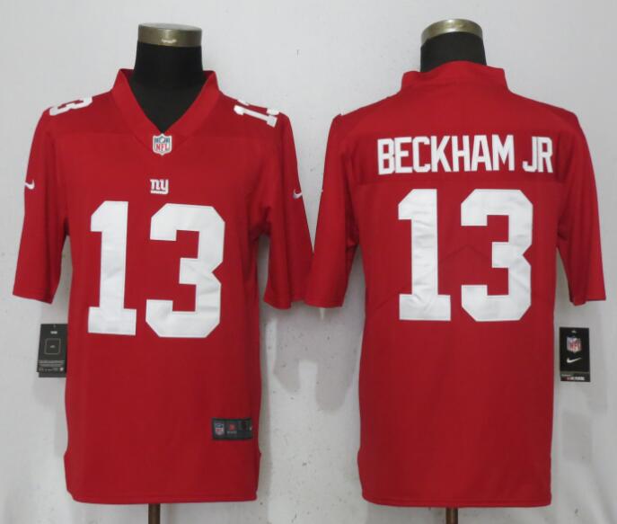 Men New York Giants 13 Beckham jr Red Vapor Untouchable Playe Nike Limited NFL Jerseys